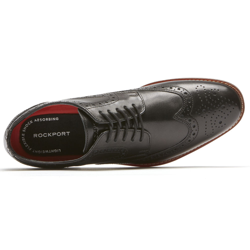 Rockport Mens Lace Up Black - Style Purpose Wingtip - UK 851-GZFHMY